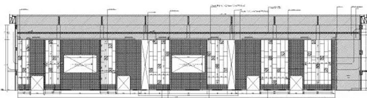 宴會(huì)廳側(cè)墻立面布置圖 宴會(huì)廳側(cè)墻立面布置圖